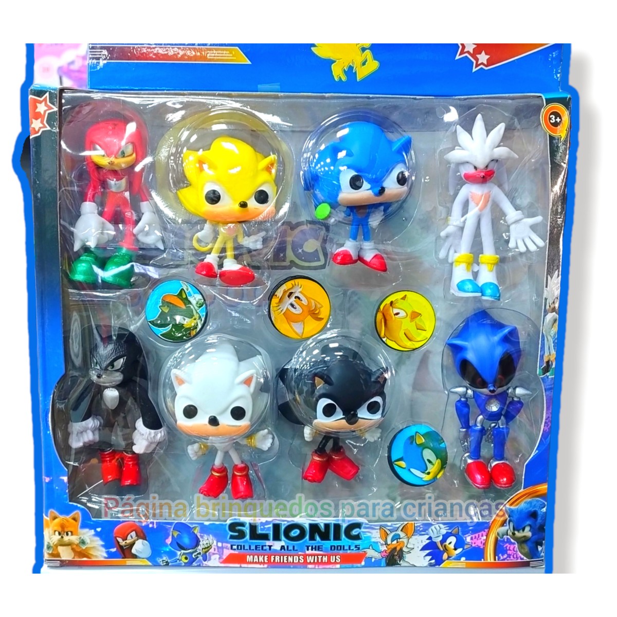 Kit 6 Bonecos - Sonic e sua turma